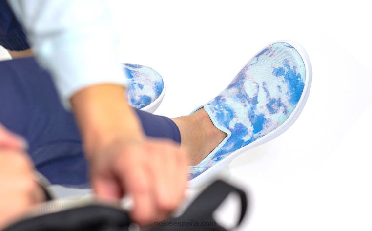 teñido anudado aguamarina 0R40F73 zapato bajo oomg eezee para mujer OOFOS