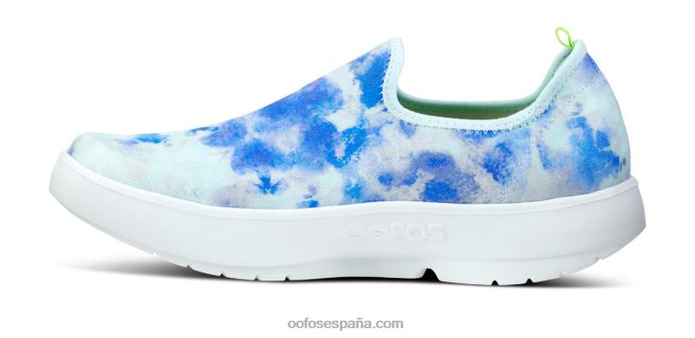 teñido anudado aguamarina 0R40F73 zapato bajo oomg eezee para mujer OOFOS