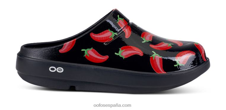 Ají picante 0R40F92 zuecos oocloog de mujer edición limitada OOFOS