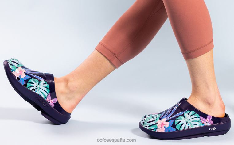 flora hawaiana 0R40F99 zuecos oocloog de mujer edición limitada OOFOS