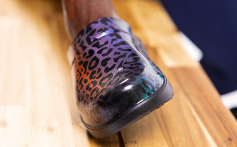 leopardo arcoiris 0R40F98 zuecos oocloog de mujer edición limitada OOFOS