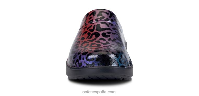 leopardo arcoiris 0R40F98 zuecos oocloog de mujer edición limitada OOFOS
