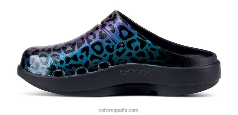 leopardo arcoiris 0R40F98 zuecos oocloog de mujer edición limitada OOFOS